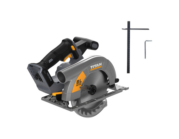 Scie circulaire sans fil 18 V brushless lame 165 mm et coupe 55 mm - Titan - Brico Dépôt