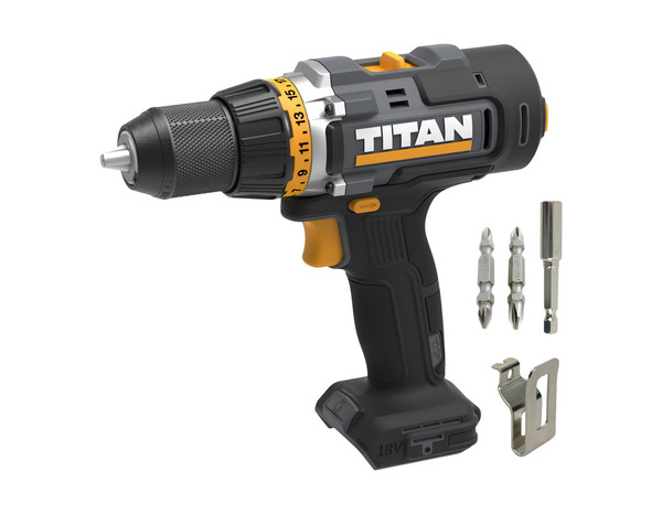 Perceuse visseuse sans fil 18 V 50 Nm 2 vitesses - Titan - Brico Dépôt