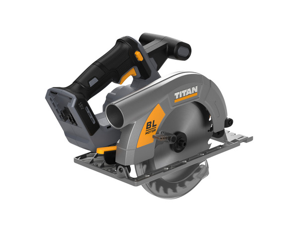 Scie circulaire sans fil 18 V brushless lame 165 mm et coupe 55 mm - Titan - Brico Dépôt
