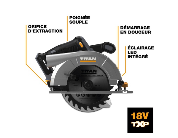 Meuleuse d’angle filaire 1200 W diamètre 125 mm vitesse variable - Titan - Brico Dépôt