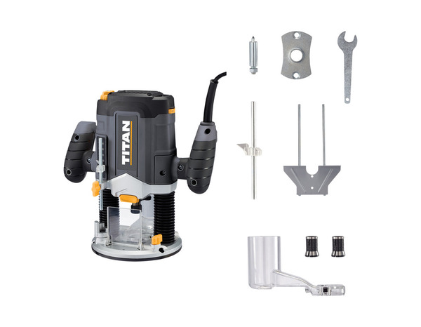 Défonceuse filaire 1200 W plongée profondeur 55 mm vitesse variable - Titan - Brico Dépôt