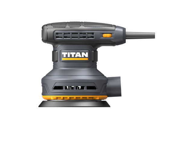 Ponceuse excentrique filaire 300 W plateau 125 mm vitesse variable 7000–13000 tr/min - Titan - Brico Dépôt