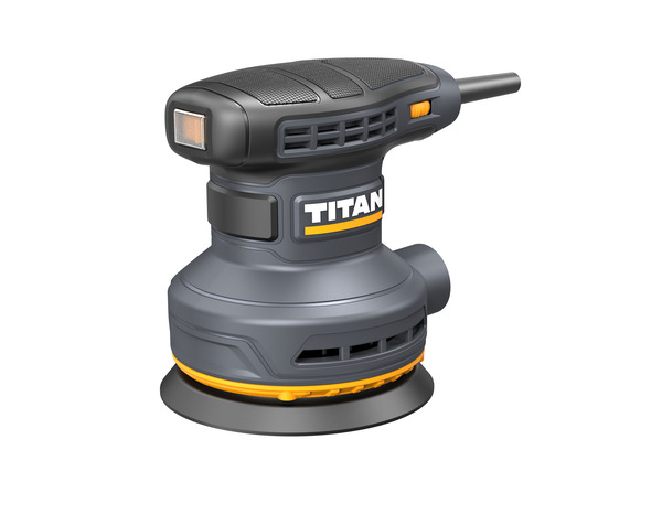 Ponceuse excentrique filaire 300 W plateau 125 mm vitesse variable 7000–13000 tr/min - Titan - Brico Dépôt