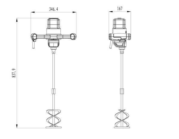 Malaxeur filaire 1200 W vitesse variable démarrage progressif capacité 80 L - Energer - Brico Dépôt