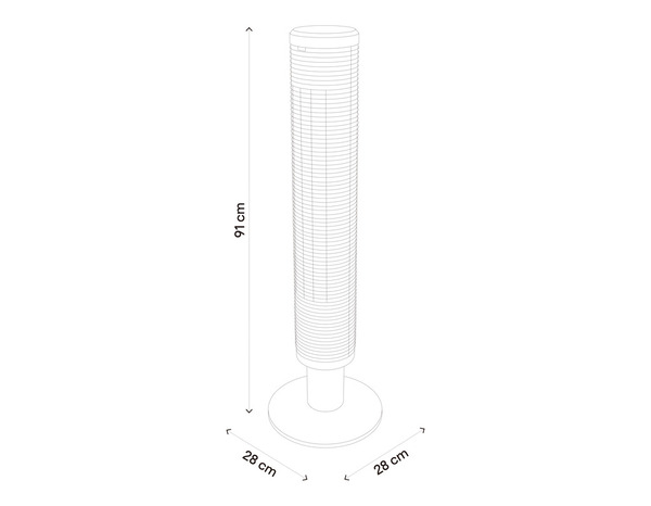 Ventilateur colonne 45 W avec 3 vitesses oscillant 65° et minuterie 4 h - Brico Dépôt