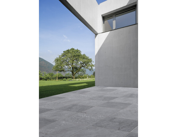Dalle extérieur grès cérame émaillé gris NATIVA QUARTZ - 60 x 60 cm - Brico Dépôt