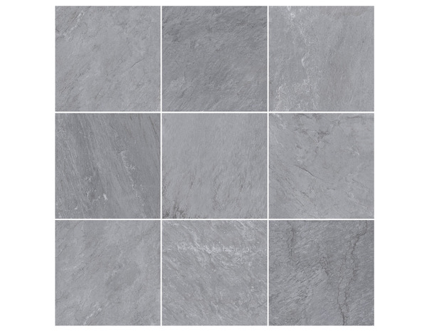 Dalle extérieur grès cérame émaillé gris NATIVA QUARTZ - 60 x 60 cm - Brico Dépôt