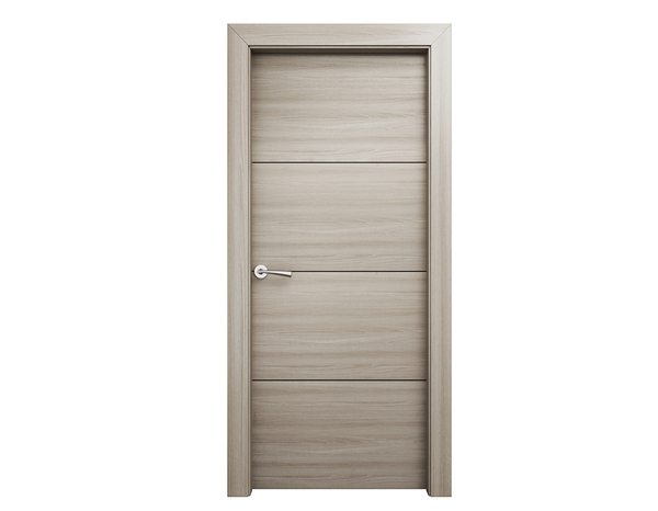 Bloc porte MDF effet chêne grisé poussant gauche 204 x 73 cm ép. 35 mm - GEOM - Brico Dépôt
