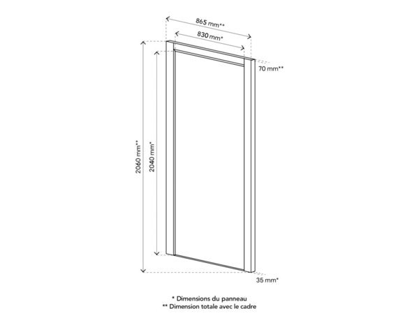 Bloc porte MDF effet chêne grisé poussant gauche 204 x 83 cm ép. 35 mm - GEOM - Brico Dépôt