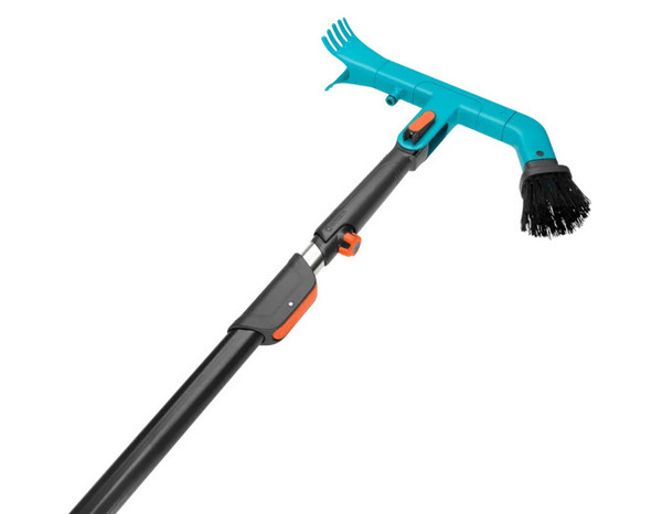 Nettoyeur de gouttière avec manche télescopique réglable système de frein intégré - Gardena - Brico Dépôt