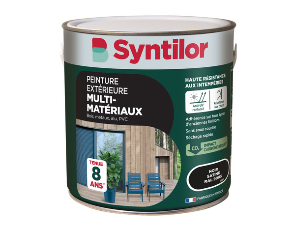 Peinture extérieure multisupport noir satin 2 L - Syntilor - Brico Dépôt