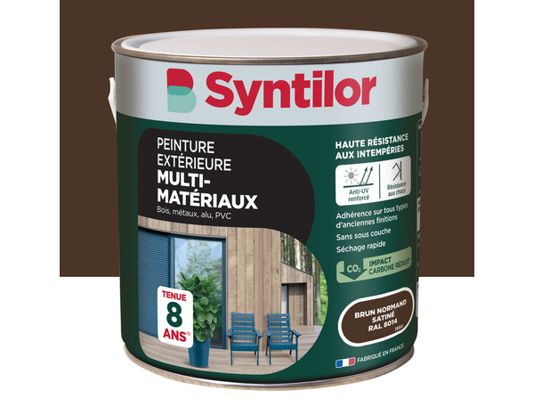 Peinture extérieure multisupport brun normand satin 2 L - Syntilor - Brico Dépôt