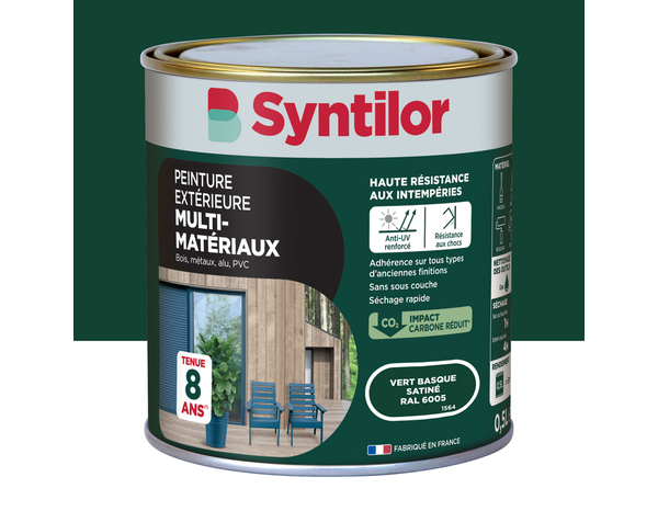 Peinture extérieure multisupport vert basque satin 2 L - Syntilor - Brico Dépôt