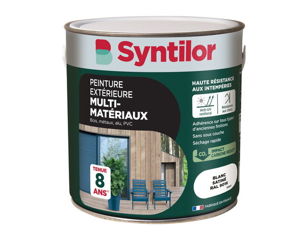 Peinture extérieure multisupport blanc satin 2 L - Syntilor - Brico Dépôt
