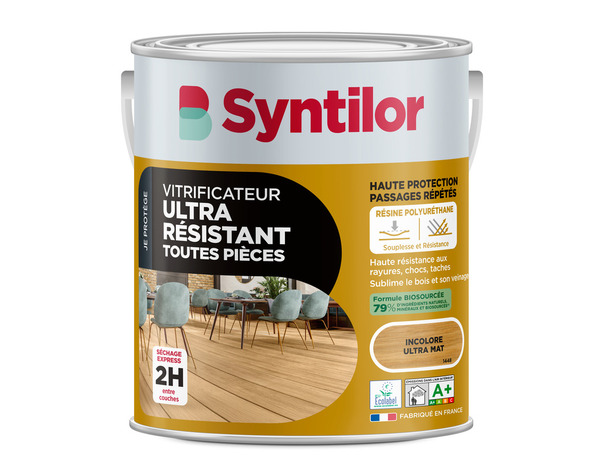 Vitrificateur parquet incolore super mat ultra résistant 5 L - Syntilor - Brico Dépôt