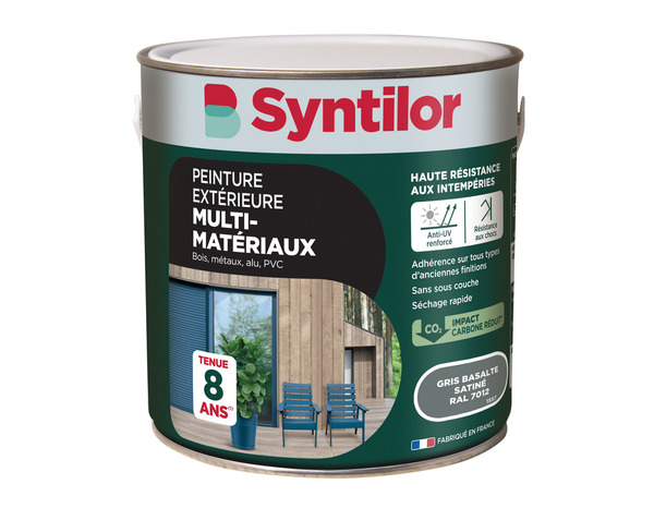 Peinture extérieure multisupport gris basalte satin 2 L - Syntilor - Brico Dépôt