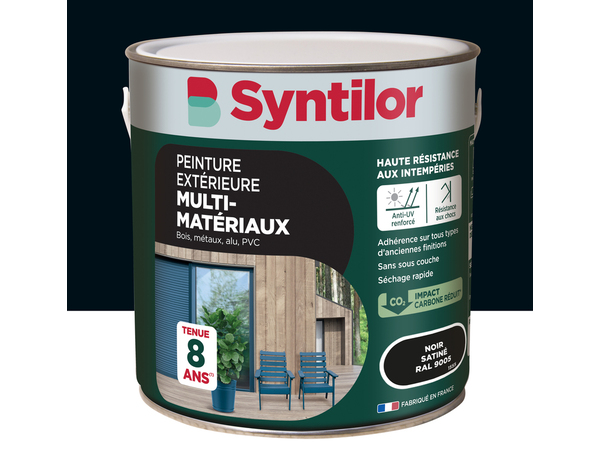 Peinture extérieure multisupport noir satin 2 L - Syntilor - Brico Dépôt