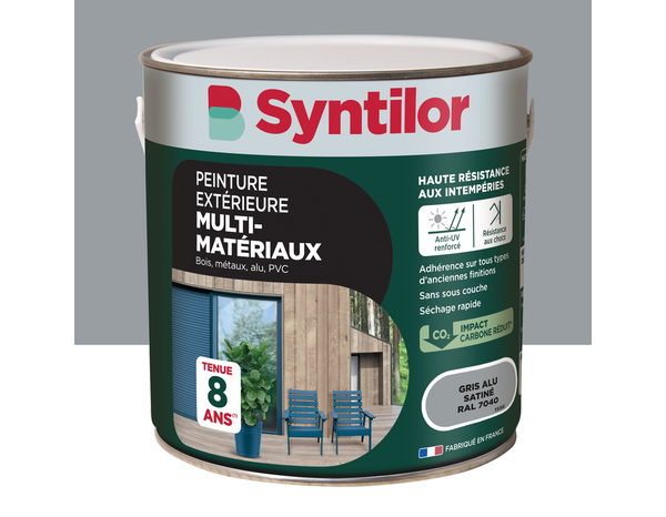 Peinture extérieure multisupport gris alu satin 2 L - Syntilor - Brico Dépôt