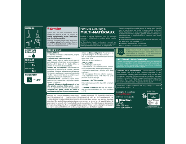 Peinture extérieure multisupport gris anthracite satinée 2 L - Syntilor - Brico Dépôt