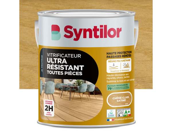Vitrificateur parquet chêne clair satin ultra résistant 5 L - Syntilor - Brico Dépôt