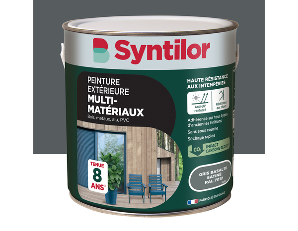 Peinture extérieure multisupport gris basalte satin 2 L - Syntilor - Brico Dépôt