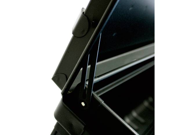 Cantine 100 cm en acier noir avec fermeture cadenassable et tringle 175L - Brico Dépôt