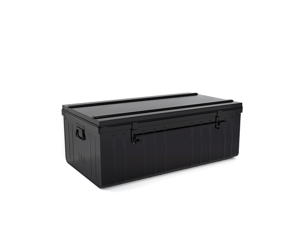 Cantine 100 cm en acier noir avec fermeture cadenassable et tringle 175L - Brico Dépôt