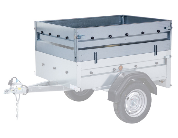 Rehausses pleines remorque NLC 2012 tôle électrozinguée 200 x 120 x 40 cm - Brico Dépôt