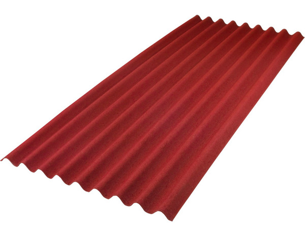 Plaque bitumineuse ondulée 9 ondes rouge 200 x 85,5 cm - Onduline - Brico Dépôt