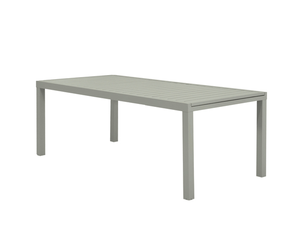 Table de jardin extensible aluminium vert lichen 8 à 12 personnes - 200/320 x 100 cm - Brico Dépôt