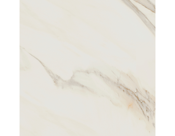 Carrelage sol intérieur grès émaillé blanc marbré CALACATTA - 45 x 45 cm - Brico Dépôt