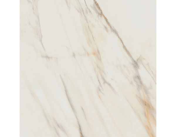 Carrelage sol intérieur grès émaillé blanc marbré CALACATTA - 45 x 45 cm - Brico Dépôt