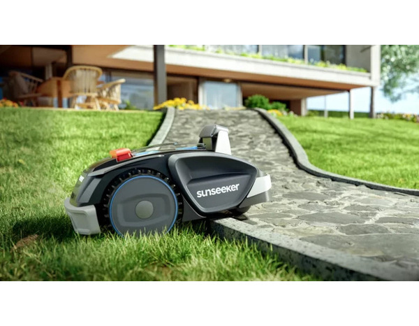 Robot tondeuse 20 V batterie 4 Ah coupe 18 cm Wi-Fi Bluetooth - Brico Dépôt