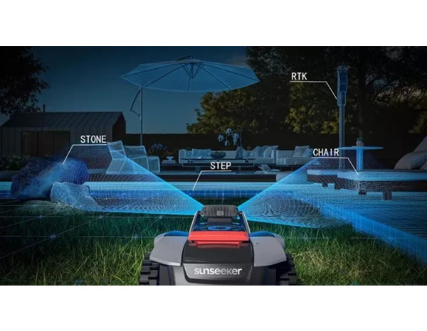 Robot tondeuse 20 V batterie 4 Ah coupe 18 cm Wi-Fi Bluetooth - Brico Dépôt