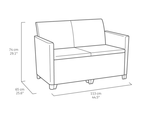 Salon de jardin 4 places résine imitation rotin noir MARIE - Keter - Brico Dépôt