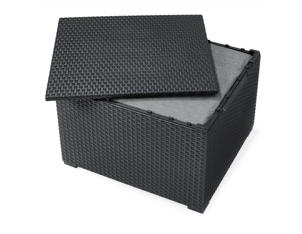 Salon de jardin 4 places résine imitation rotin noir MARIE - Keter - Brico Dépôt