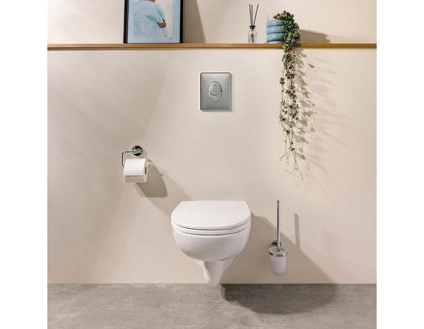 Pack wc suspendu complet cuvette céramique sans rebord hauteur réglable - Grohe - Brico Dépôt