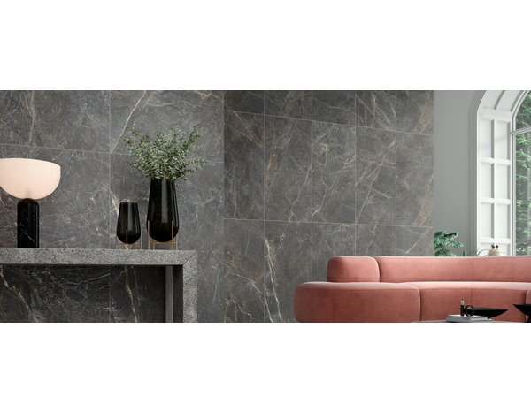 Carrelage sol intérieur grès cérame émaillé gris naturel aspect marbre SUPREME 60 x 120 cm - Brico Dépôt