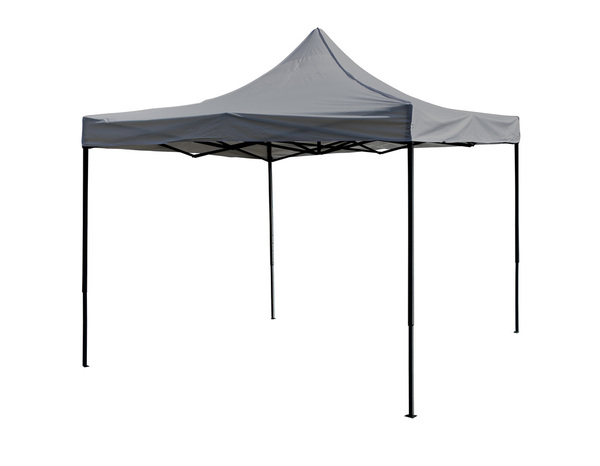 Tonnelle pliante grise polyester imperméable structure acier OMBRALIS 3 x 3 m - Brico Dépôt