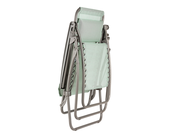 Fauteuil relaxation pliant multi-positions tilleul zéro gravité toile Batyline - Brico Dépôt