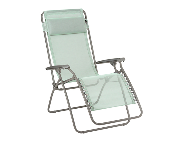 Fauteuil relaxation pliant multi-positions tilleul zéro gravité toile Batyline - Brico Dépôt