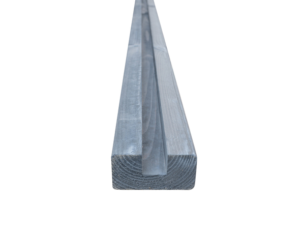 Poteau en U gris avec rainure H. 180 cm x P. 9 cm x Ép. 4,5 cm - Brico Dépôt