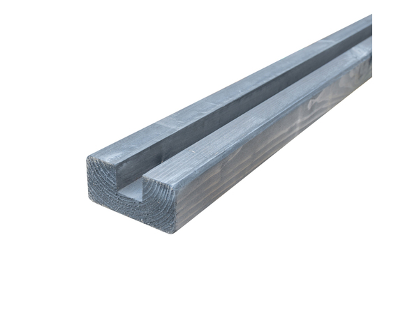 Poteau en U gris avec rainure H. 180 cm x P. 9 cm x Ép. 4,5 cm - Brico Dépôt