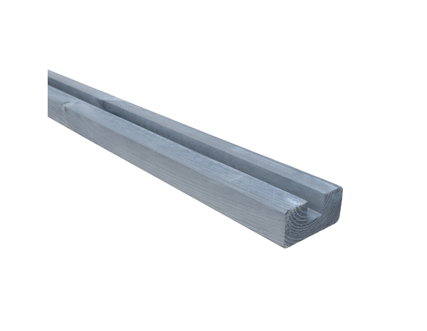 Poteau en U gris avec rainure H. 180 cm x P. 9 cm x Ép. 4,5 cm - Brico Dépôt