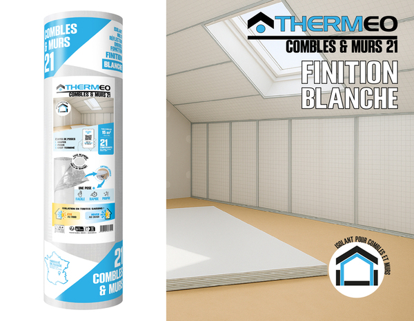 Rouleau isolant multi réflecteur pour combles et murs – 1.5 x 10m, finition blanche - Brico Dépôt