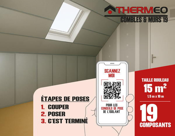 Rouleau d'isolant multi réflecteur pour combles et murs – 1.5 x 10m, finition métallisée - Brico Dépôt