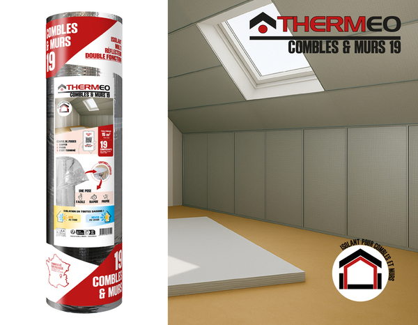 Rouleau d'isolant multi réflecteur pour combles et murs – 1.5 x 10m, finition métallisée - Brico Dépôt