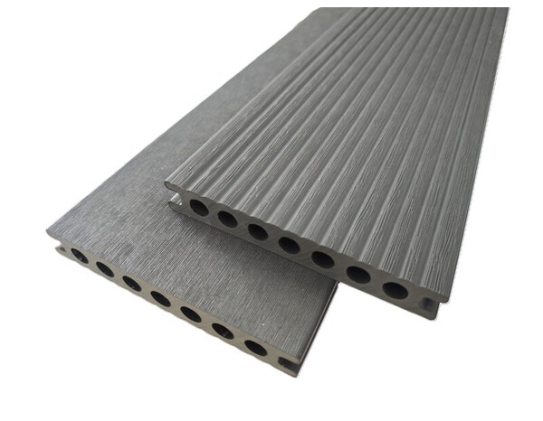 Lame composite extérieur gris effet bois réversible L. 2,20 m x l. 14,5 cm - Brico Dépôt