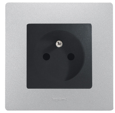 Plaque simple argent - Legrand - Brico Dépôt