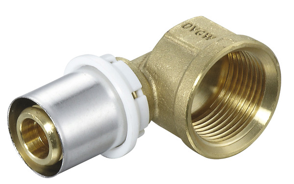 Coude femelle à sertir pour tube multicouche Ø 20 mm 20x27 mm - Somatherm - Brico Dépôt